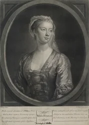 Miss Fenton, graviert von John Faber der Jüngere (ca. 1695-1756), 1728